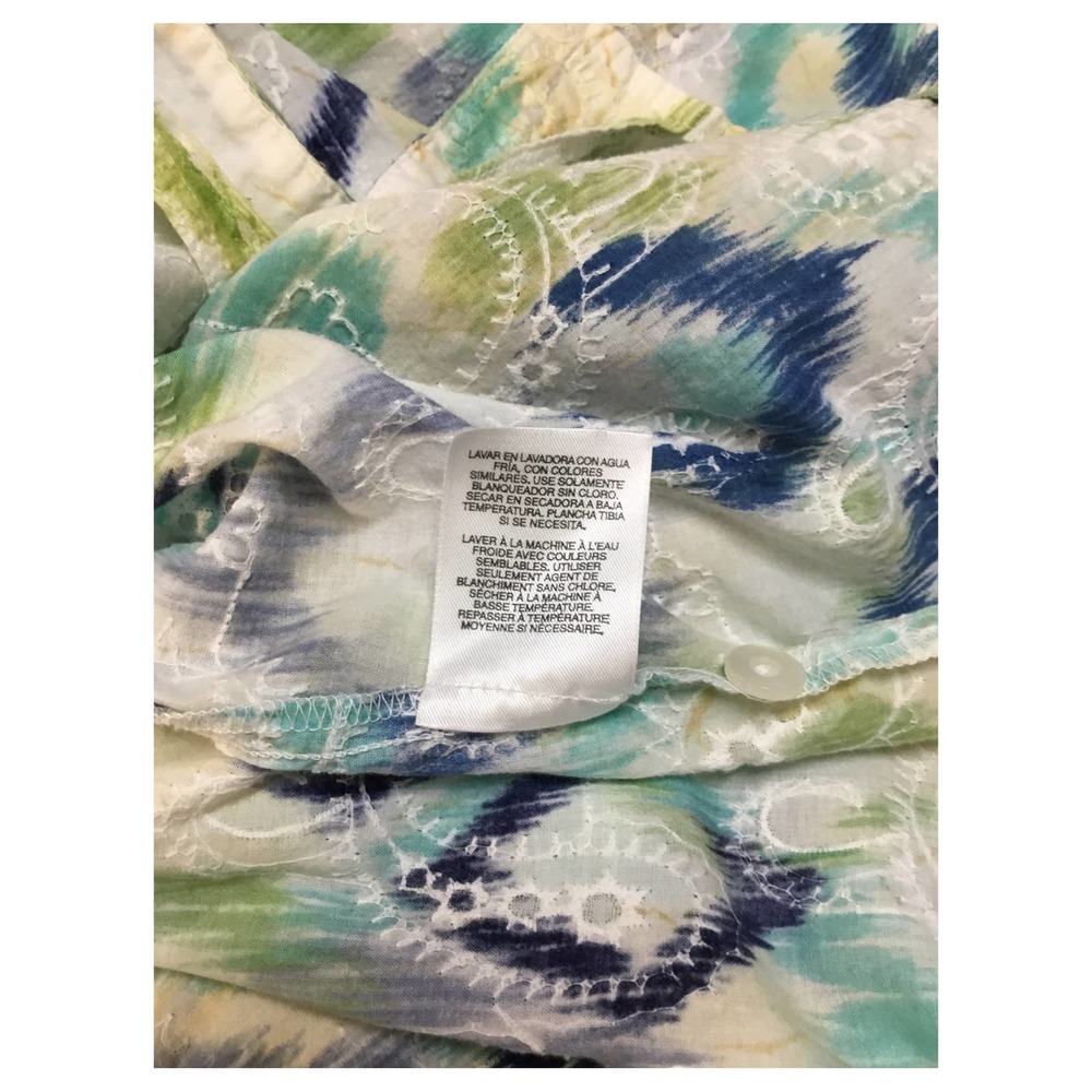 Alfred Dunner Vintage Abstract 3/4 Sleeve Button Down Shoulder Pads 18 Plus - Picture 9 of 9